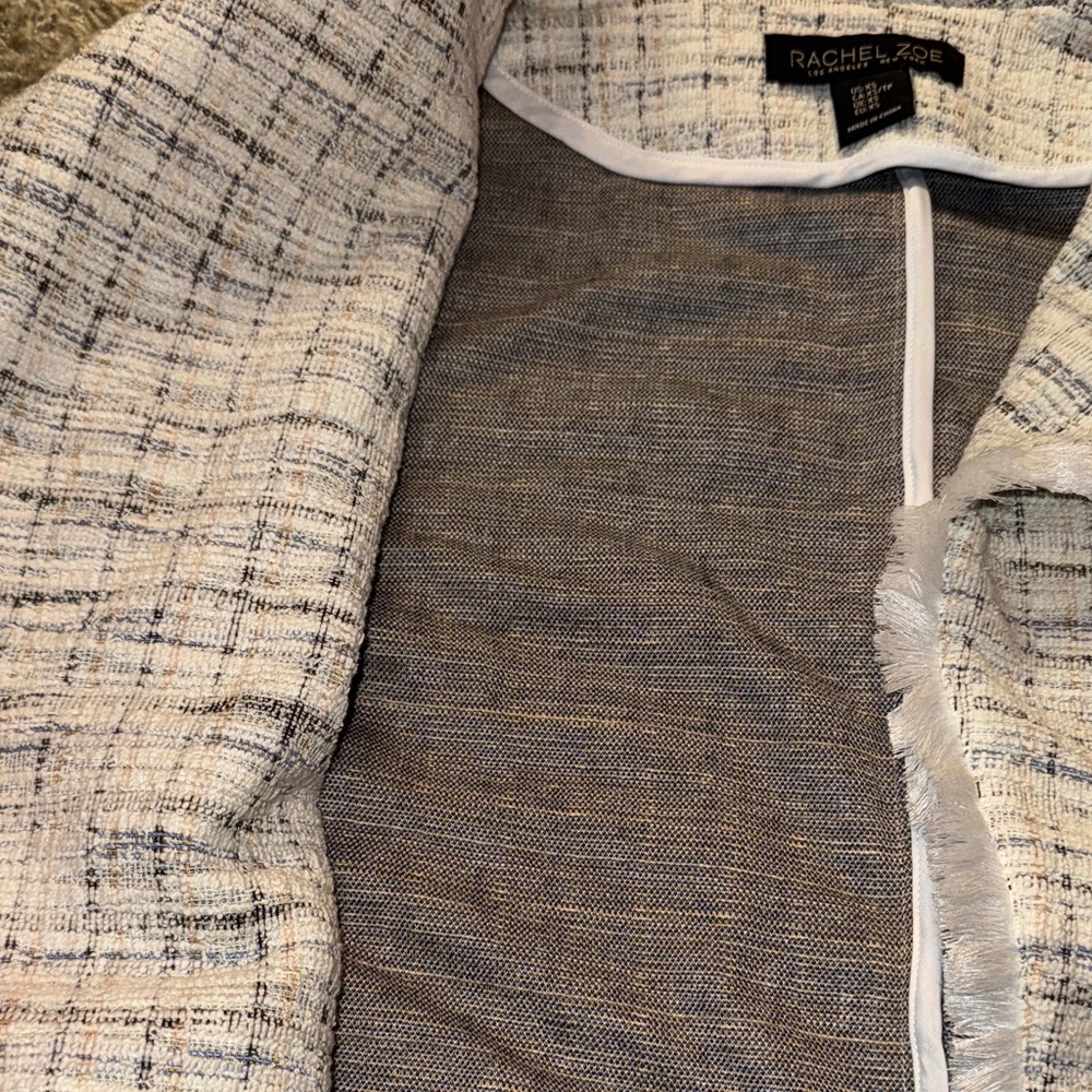 Rachel Zoe Women's Cream Textured Blazer - Picture 3 of 5